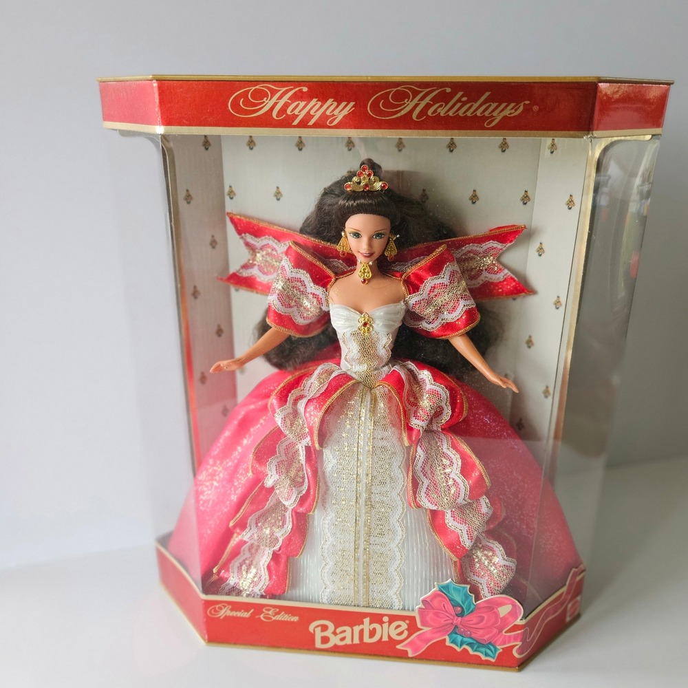 Special Edition Happy Holidays Barbie Doll 1997 Mattel Collectible Brunette